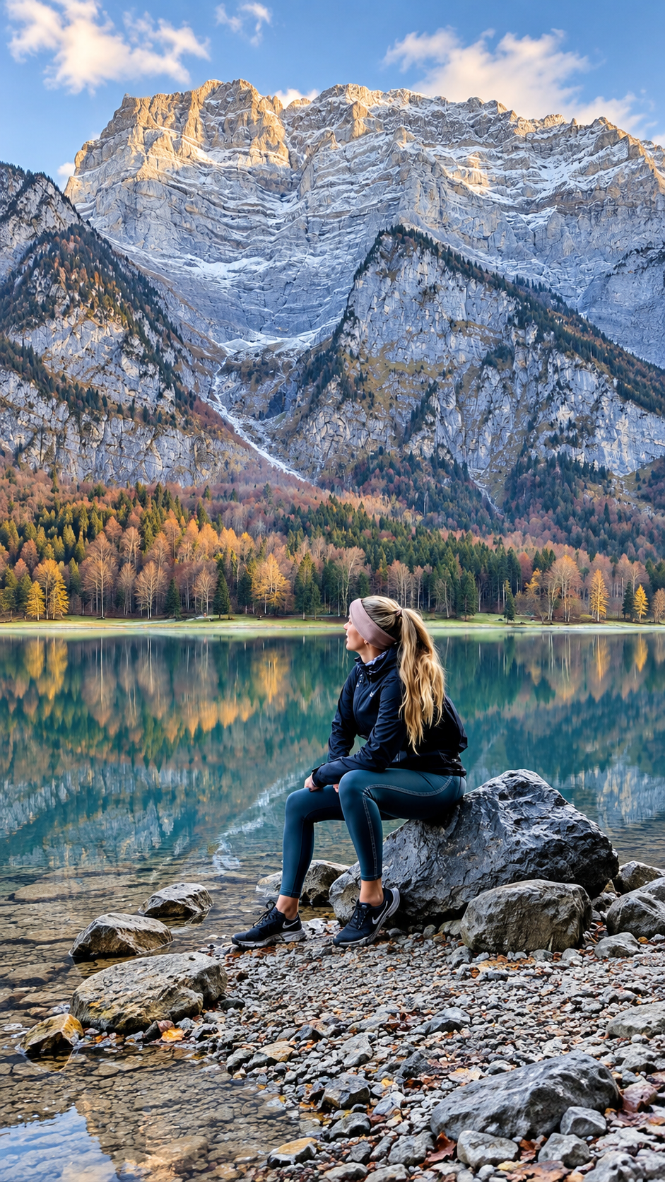 Rianne Schorel in the Swiss mountains
